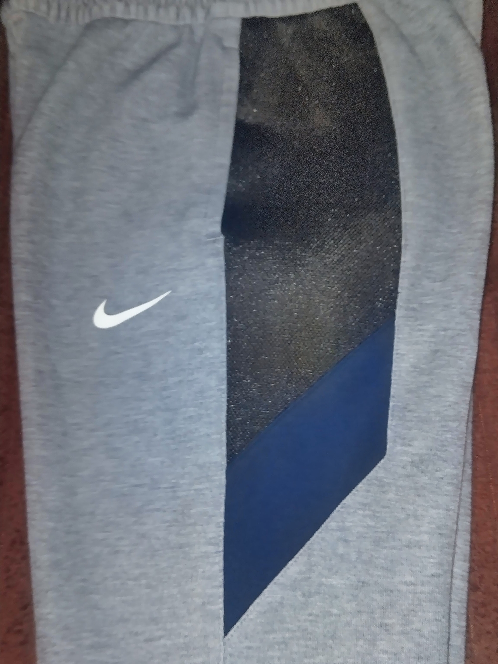 Nike Women's  Black And Grey Colorblock Jogger Bottoms